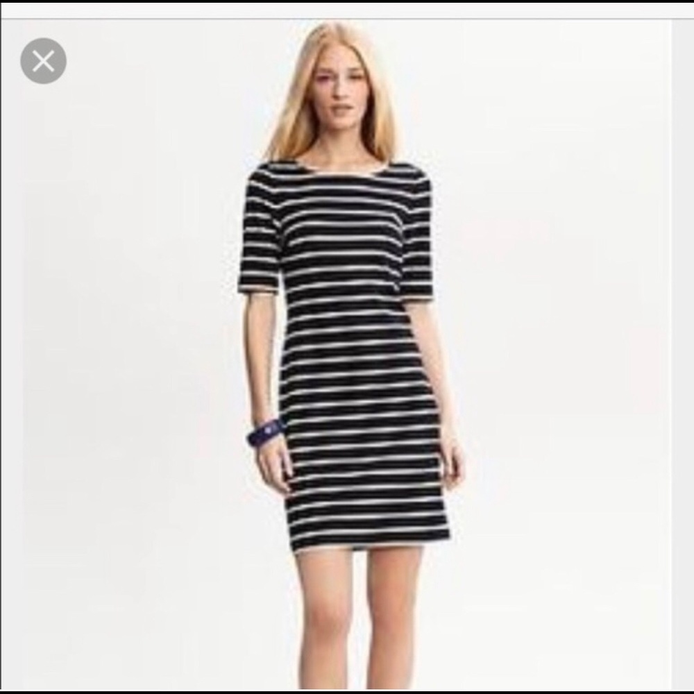 Banana Republic Sailor Striped Short Sleeve Dress